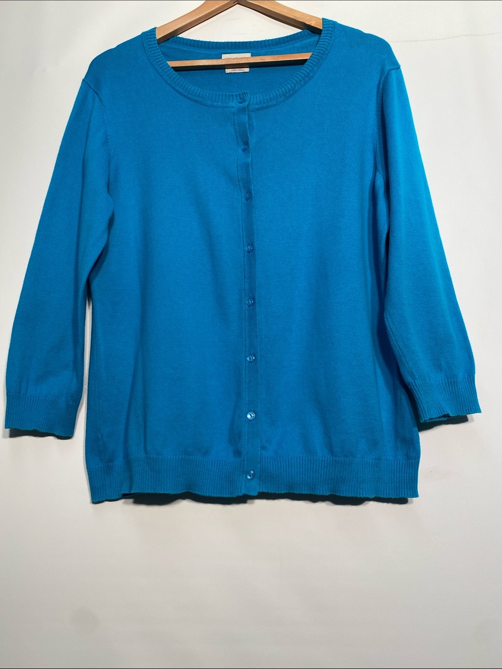 Van Heusen Teal Blue Women’s Button-Up Cardigan ( Read )